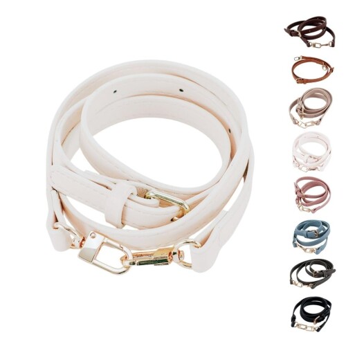 (LINAXYZ) ベルト型 ショルダーストラップ PUレザー 単品 長さ調節可能 斜め掛け 盗難防止 落下防止 ネ..