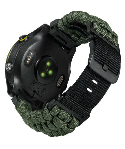 コンパチブル ガーミン交換ベルト20mm 22mm 26mm コンパチブルGARMIN ウォッチナイロンスポーツバンド 耐久性の高い編み込み 550 パラコード スマートウォッチバンド 軍事風 互?Instinct/互?Fe
