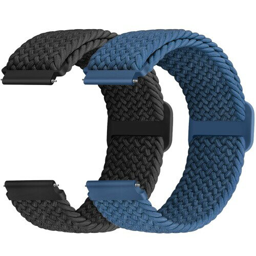 (Acortjl) 編組ソロループ弾性ストラップ 18mm 19mm 20mm 22mm 24mmクイックリリース時計バンドナイロン時計ストラップ Samsung Galaxy/Garmin/Fossil/Amazfit/Huawei 時計ナイロン伸縮性交換ストラップ女性