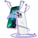 iPhone 13 Pro Max ケース クリア ショルダー iPhone13pro max スマホケース アイフォン13ProMax カバー 肩掛け 斜めかけ 縄掛けケース 透明 薄型 軽量 TPU 携帯ケース 紐付き 斜めがけ 織りストラップ(2)