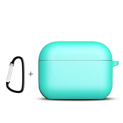 AWINNER 2019年最新 AirPods Pro 充電ケースカバー シリコン 高級 AirPods Pro ケース 保護ケース イヤホン 収納ケース キズ防止 耐衝撃 カラビナ付き 装着したまま充電 撥水 AirPods Pro Case Silicone Prot