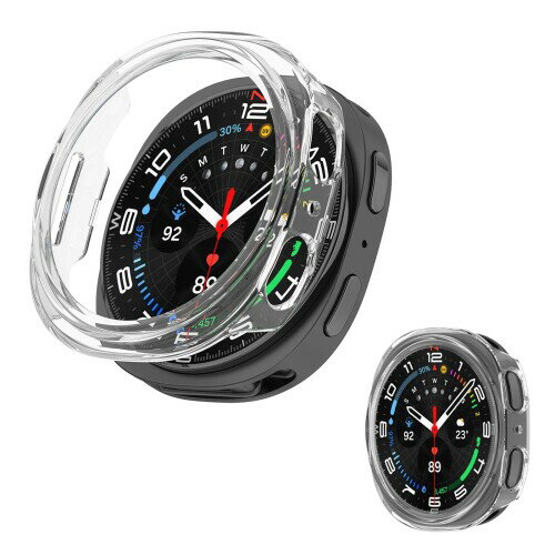 Samsung Galaxy Watch 8 44mm 用 ケース 保護ケース 保護 カバー TPU素材 全面保護 超薄型 装着簡単 耐衝撃 高透過率 カバー 衝撃吸収 アクセサリー (クリアー)
