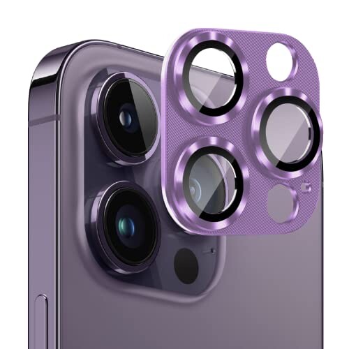 Wigsii カメラフィルム iPhone 14 Pro / 14 Pro Max カメラフィルム アルミ合金製＋AR高透過率強化ガラス アイフォン 14 プロ / 14 プロマックス レンズ保護フィルム カバー 0.25mm超薄 一体型 硬度9H
