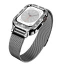 (YOFITAR) Apple Watch 用バンド ケース一体型45mm/44mm/41mm/40mm アップルウォッチ 用交換ベルト Series 9/SE...
