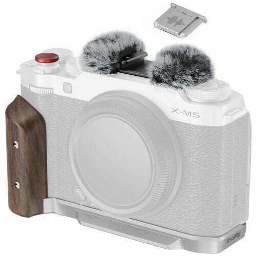 SmallRig X-M5用 木製ハンドグリップ L字型グリップ FUJIFILM X-M5用 Arca対応クイックリリースプレー..