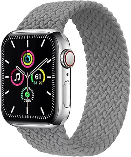 コンパチブル for apple watch バンド 軽量設計 通気性 アップルウォッチ用バンド iwatch バンド 柔らかいシリコーン糸混紡リサイクルヤーン素材 ブレイデッドソロループ apple watch Ultra3/Ultra2/U