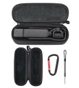 UKATOF DJI Pocket 3対応収納ケース用 耐摩耗性耐震防水ハンディケース クライミングバックル&リストロープ付き保護ケース (ブラック)