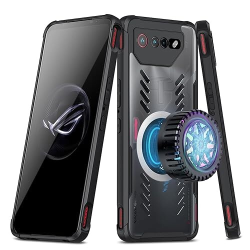 ROG Phone 7 P[X ROG Phone 7 Ultimate P[X }OleBbNΉ MobN JveN^[t ⏝ɋobN Sgی (FanbiyaP[X)