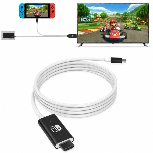 Switch 2用 Type-C - HDMIケーブル、4Kビデオ出力、180°Cスクリーンミラーリング、2mアダプター、セットアップ不要、ナイロンケーブル、Type-Cポート、PC、タブレット、スマートフォンに対応（白黒モード） Switch 2 専用に最適化、4K ビデオ出力で高画質体験 Switch 2 との接続に特化し、4K 解像度のビデオ出力に対応。ゲーム画面の細かいテクスチャや色彩をテレビ・モニターの大画面に忠実に再現し、家庭用ゲーム機並みの超高精細ゲーム体験を提供します。 180°C スクリーンミラーリング対応、視聴角度自由 180°C のスクリーンミラーリング機能を搭載し、接続後に画面の向きを自由に調整できる。ソファでのリラックスプレイ、テーブルでの共同プレイなど、様々なシーンで最適な視聴角度を選択でき、使用の自由度を高めます。 2m 長ケーブル + ナイロン素材、耐久性と配置の柔軟性 ケーブル長を 2m に設計し、機器と表示デバイスの配置距離に余裕を持たせ。同時にナイロン素材を採用し、耐引っ張り性や耐摩耗性に優れ、長期使用でも断線や表皮劣化を防ぎ、耐久性を大幅に向上させます。 セットアップ不要のプラグアンドプレイ、即時使用可能 複雑な設定やドライバーのインストールは一切不要。Type-C 端子を Switch 2 や他機器に、HDMI 端子を表示デバイスに接続するだけで即座に使用でき、初心者でも手間なく操作できます。 多機器対応、汎用性高い Switch 2 以外にも、Type-C ポートを持つ PC、タブレット、スマートフォンにも対応。パソコンのプレゼン資料、タブレットの動画、スマホの写真などを大画面で表示でき、1 本で複数デバイスのビデオ出力ニーズを満たします。 PETFROHのType-C to HDMIケーブルで、デジタル機器の接続をシームレスに実現します。 Switch 2との互換性を備え、4K高画質映像出力に対応しているため、ゲームやコンテンツをより鮮明な画質で楽しむことができます。180cmの十分な長さで、設置の自由度が高く、様々な場面で使いやすい設計となっています。スクリーンミラーリング機能搭載により、スマートフォンやタブレットの画面を大画面テレビやモニターに簡単に映し出すことができます。USB Type-C端子を搭載した各種デバイスに対応し、高速かつ安定した信号伝送を実現。ホームエンターテイメントやビジネスプレゼンテーションなど、幅広い用途でご利用いただけます。コンパクトで持ち運びやすく、必要な時にすぐに接続できる便利なケーブルです。 商品コード59081290341商品名Switch 2用 Type-C - HDMIケーブル、4Kビデオ出力、180&deg;Cスクリーンミラーリング、2mアダプター、セットアップ不要、ナイロンケーブル、Type-Cポート、PC、タブレット、スマートフォンに対応（白黒モード）型番Petfroh-tc-hdmi-180カラー黒白モデル※他モールでも併売しているため、タイミングによって在庫切れの可能性がございます。その際は、別途ご連絡させていただきます。※他モールでも併売しているため、タイミングによって在庫切れの可能性がございます。その際は、別途ご連絡させていただきます。