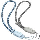 SURPHY ハンドストラップ 2本セット 長さ調整可能 携帯電話/カメラ/USBメモリ/鍵マスコット/キーなどにも適応 携帯ストラップ スマホひも (クラウドブルー&グレー)