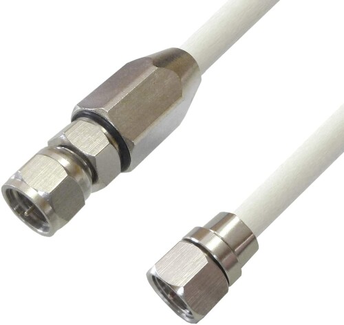 同軸ケーブル S-4C-FB-AL 20m ホワイト/白 加工済み 屋外⇒室内用 アンテナケーブル 片側 防水接栓 - 片側 接栓加工済み 4K8K(3224MHz) BS CS CATV 地デジ 対応 S4CFBAL-20WP