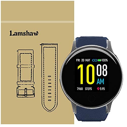 Lamshaw for UMIDIGI Uwatch 2S バンド, シリコーン 交換バンド 対応 MIDIGI Uwatch 2S 2020 (ブルー)