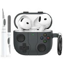 AhaStyle AirPods 4 ケースカバー クリーニングキット付き レトロな携帯ゲーム機デザイン AirPods第4世代ケース ソフトシリコン保護カバー...