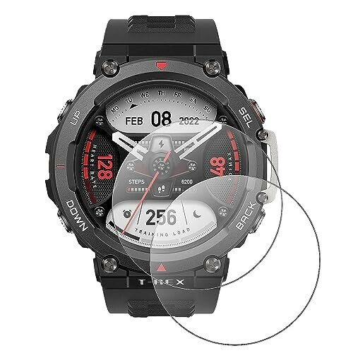 (Gosento)For Amazfit T-Rex Ultra 47mm ガラスフィルム 2.5Dラウンドエッジ加工 日本旭硝子素材AGC 高透過率 強化ガラスフィルム 硬度9H Amazfit T-Rex Ultra 対応