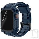 Wristitani Warrior Apple Watch バンド 40mm/44mm 一体型 ケース 耐衝撃 TPU アップルウォッチ バンド 3Dフルカバーフィルム iWatch Series 6/SE/5/4 に対応