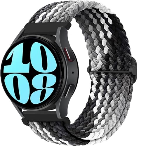 ブレイデッドソロループ コンパチブル Samsung Galaxy Watch 7/6/6 Classic/5/5 pro/4/4 Classic/3 41mm/Active 2/Active for Amazfit gtr 42mm/gtr mini/gts4 mini for Huawei watch GT/2/2e/pro 42mm に対応交換バンド、ナイロン 20mm