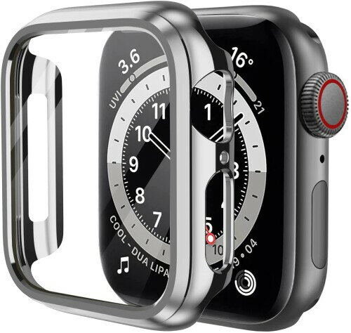 ILYAML for Apple Watch ケース Apple Watch Series 9/Series 8/Series 7 41mm 用 ケース 一体型 Apple Watch 9/8/7 41mm対応 日本旭硝子材 二重構造 apple watch 用カバー アップルウォッチ ケース 全面保護 耐衝撃 装