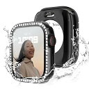 360度防水設計 Recoppa コンパチブル Apple Watch ケース 44mm キラキラ アップルウォッチカバー 防水ケース Series 6 5 4...