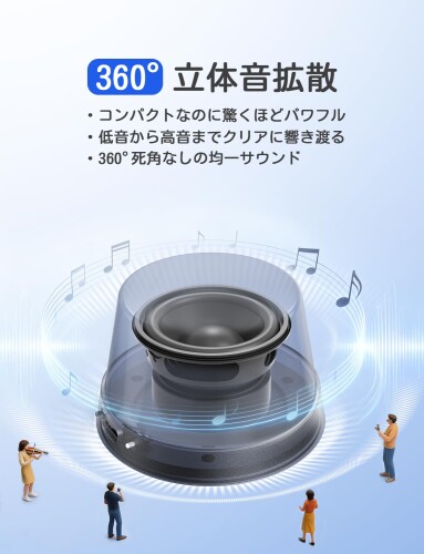 MagSafe対応 12時間連続再生 90g超軽量 持ち運び便利 IPX6防水スピーカー 風呂 5W出力 Bluetooth5.3 TWS機能 マイク内蔵 キッチン・車・冷蔵庫対応 mabashistore-10328101 まばし商店 サンプル画像2