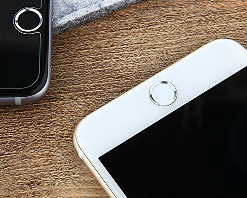 まばし商店のホームボタンシール Sakulaya 指紋認証可能 iPhone SE iPhone8 Plus iPhone7 iPad pro iPad miniなど対応 ホームボタンシール（シルバーフレーム/ホワイト)｜アングル2