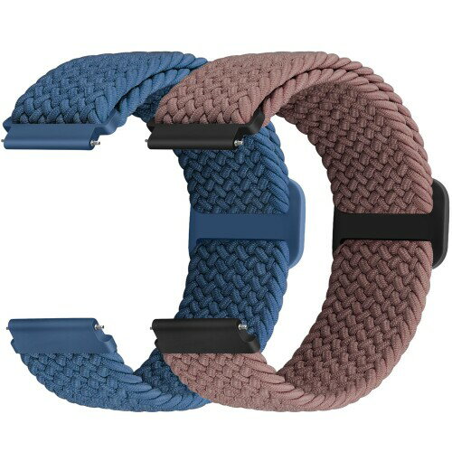 (Acortjl) 編組ソロループ弾性ストラップ 18mm 19mm 20mm 22mm 24mmクイックリリース時計バンドナイロン時計ストラップ Samsung Galaxy/Garmin/Fossil/Amazfit/Huawei 時計ナイロン伸縮性交換ストラップ女性