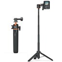VRIG ミニ三脚 アクションカメラ 三脚 ボールヘッド 自撮り棒 4段階伸縮 55cm 軽量 コンパクト GoProアクセサリー VLOG セルカ棒 GoPr...