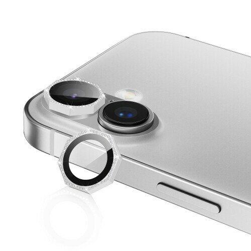 樂天商城 - Podick カメラカバー iPhone 16/16 Plus用 カメラ保護 いPhone 16/16 Plus 対応 レンズカバー 全面保護 9H強化ガラス アルミ合金 耐衝撃 キズ防止 高透過率 黒縁取り 露出オーバー防止 防滴 防塵 貼り