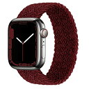 Apple Watch バンド ブレイデッドソロループ 編組バンド 通気性 防汗 取付簡単 交換ベルト 柔らかいシリコーン糸混紡リサイクルヤーン素材 コンパチブル apple watch series 7/6/5/4/SE/3/2/1対応 ア
