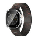 コンパチブル Apple Watch バンドカーボン製 アップルウォッチバンド ultral2/ultra/9/8/7/6/SE/5/4/3/2/1対応 49/45/44/42mm 適用 交換ベルト iWatch バンド-Camoレッド