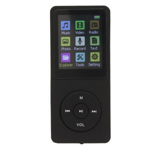 MP3 MP4プレーヤー イヤホンと充電ケーブル付きの1.8インチLCDポータブル音楽プレーヤー ウォーキングを実行している子供大人向けのMP3音楽プレーヤー 32GBに拡張されたサポート 黒 