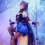 (NOKIJP) 原神 コスプレ 霓裾の舞 刻晴 コスプレ衣装 璃月 疾雷快雨 げんしん コスプレ Genshin impact こくせい コスプレ 璃月七星 玉衡 コクセイ 紫金錘重の章 (霓裾の舞 刻晴, M)