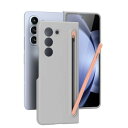 AWINNER Samsung Galaxy Z Fold5 スリムSペンフォンケース対応 新しいコンパクトSペン、ホルダーとペン用収納スロット付き (グレー)