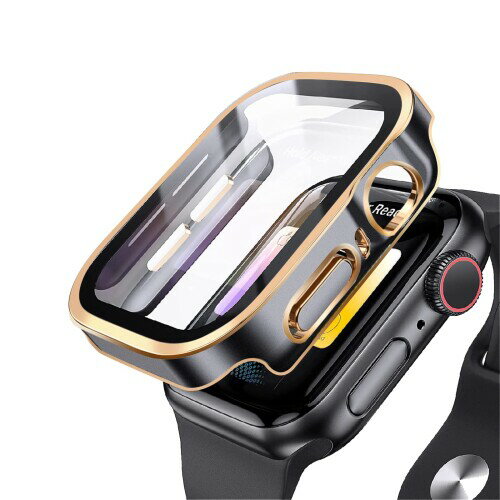 ANYOI 対応 Apple Watch ケース 40mm 防水ケース 3D直角エッジデザイン メッキ加工 アップルウォッチ カバー ガラスフィルム アップルウォッチ ケース 耐衝撃 apple watch カバー 全面保護 高透過
