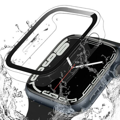 ILYAML for Apple Watch ケース Apple Watch ケース 対応 IP68完全防水 バンド 水泳・スポーツ専用 防水ケース 3D直角エッジデザイン Apple Watch Series6/SE2/SE/5/4 44mm対応 クリア