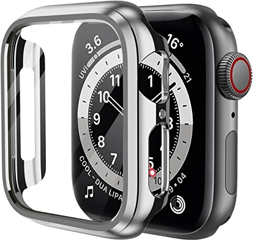 ILYAML for Apple Watch ケース Apple Watch Series Series 6/SE2/SE/5/4 40mm 用 ケース 一体型 Apple Watch Series 6/SE2/SE/5/4 40mm対応 日本旭硝子材 二重構造 apple watch 用カバー アップルウォッチ ケース 全面保護