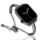 コンパチブルApple Watch 42mm 38mm 40mm 41mm ベルト かわいい 優雅で高級 スリム チェーン レディース メタルチェーン 交換用バ...