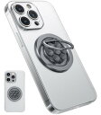 MagSafeリング 薄型 吸盤式・マグネット式 両面吸着 超?磁力 多機能スマホスタンド 360度回転可能 角度調整可能 スマホ落下防止 携帯リング アルミニ...