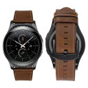 Gear S2 Classic Bands 42mm ビンテージGear S2 Classic Band本革バンド20mm交換用ストラップSamsung S2 Classic Smart Watch SM-R732 / Huawei Watch 2-ブラウン ブラックバックル