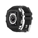 AHNHSKY ケース バンド付き Apple Watch シリーズ 8/7 45mm 6/5/4/SE/SE2 44mm用 バンパー メタル 保護 カバー iWatch用 45mm 44mm ストラップ+スクリーン プロテクター+頑丈 スクラッチ 耐性 ケース (45mm/44mm