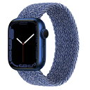 Apple Watch バンド ブレイデッドソロループ 編組バンド 通気性 防汗 取付簡単 交換ベルト 柔らかいシリコーン糸混紡リサイクルヤーン素材 コンパチブル apple watch series 7/6/5/4/SE/3/2/1対応 ア
