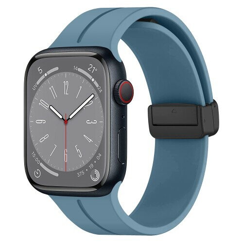 楽天まばし商店磁気バックルデザインウォッチバンドコンパチブル Apple Watch バンド 38mm 40mm 41mm、防水スポーツ調整可能で快適なソフトシリコンブレスレット iWatch シリーズ 8 7 6 5 4 3 2 1 SE 用 星の青