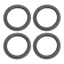 Rebower スピーカーフォームエッジサラウンドリング ラバーパンチングサブウーファーリング 交換部品 (修理またはDIYスピーカー装飾用) - 155mm / 黒 / 4個セット