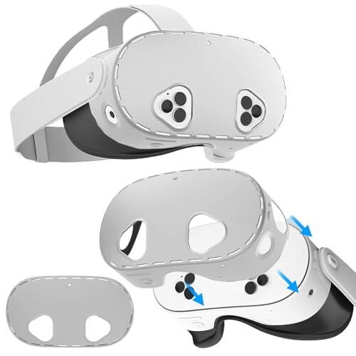 For Meta Quest 3S ヘルメットケース カバー シリコンヘルメット保護カバ 光漏れ防止 防汚 防汗 洗えるダストカバー Meta Quest 3S 用 VR アクセサリー (グレー) For Meta Quest 3S ヘルメットケース カバー シリコンヘルメット保護カバ 光漏れ防止 防汚 防汗 洗えるダストカバー Meta Quest 3S 用 VR アクセサリー (グレー)