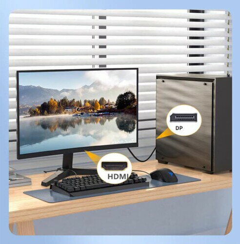 H.May DisplayPort(DP) to HDMI�����֥롢4K/30HZ,1080P/60HZ,1920x1200,���å��ץ饰,�ǥ����ץ쥤�ݡ���(DP) to HDMI�꡼�� �ߴ�����˥���,PC,��åץȥå�,Projektor (4K/30HZ 1.8m)