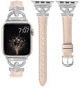 コンパチブル Apple Watch バンド 革 レディース アップルウォッチ 交換用 キラキラ for Apple Watch Ultra2/10/9/8/7...