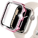 Miimall対応Apple Watch 9/8 45mm/7 45mm専用ケース ラインストーン付け アップルウォッチシリーズ 9/8 2022カバー シート 強化ガラス PC材質 擦り傷防止 防衝撃 Apple Watch 7 保護カバー フイルム(2)