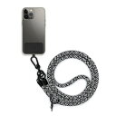 (ALUBES) スマホストラップ ショルダー 10mm ネックストラップ 携帯用 挟むだけ 首掛け 肩掛け 斜めがけ 落下防止 編み込み 丈夫 長さ調整可能 人気