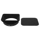 Haoge LH-G65 バヨネットメタルスクエアレンズフードシェード と ャップ for 富士フイルム Fujifilm Fuji Fujinon GF 63mm F2.8 R WR and GF 45mm F2.8 R WR レンズ
