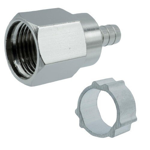 エスエスエーサービス 3C用F形コネクタ 4K8K(10-3224MHz)/地デジ/BS/CS/CATV対応 3Cケーブルの加工に最適 同軸 3Cケーブル用-F型接栓 （ネジ式）パーツ リング付き テレビ アンテナ (SFA-N3C-1P 1個入)