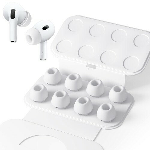Seltureoneイヤーピース AirPods Pro 第1/2世代対応 (XSサイズ 4ペア) ノイズリダクションホール付き 滑り止め ソフトシリコン Airpods Pro 交換用イヤーチップ 日本語説明書付き